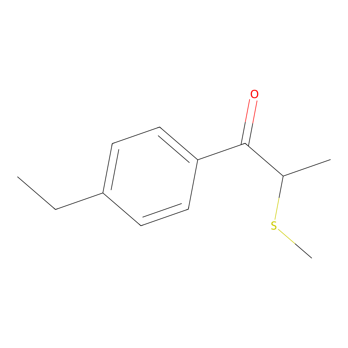1-(4-Ethylphenyl)-2-(methylthio)propan-1-one molecular structure, CAS 1178405-34-9