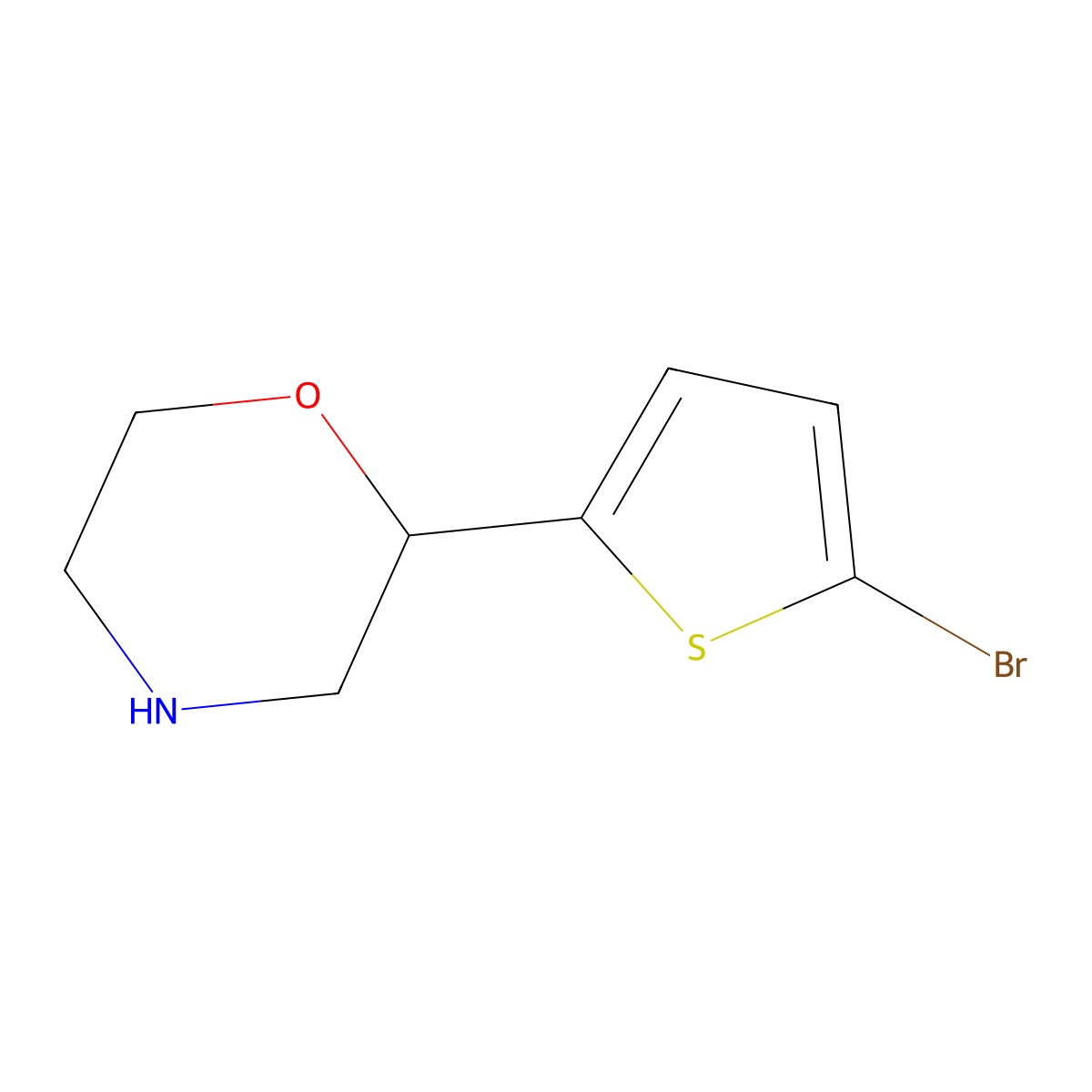 2-(5-Bromothiophen-2-yl)morpholine molecular structure, CAS 1178409-69-2