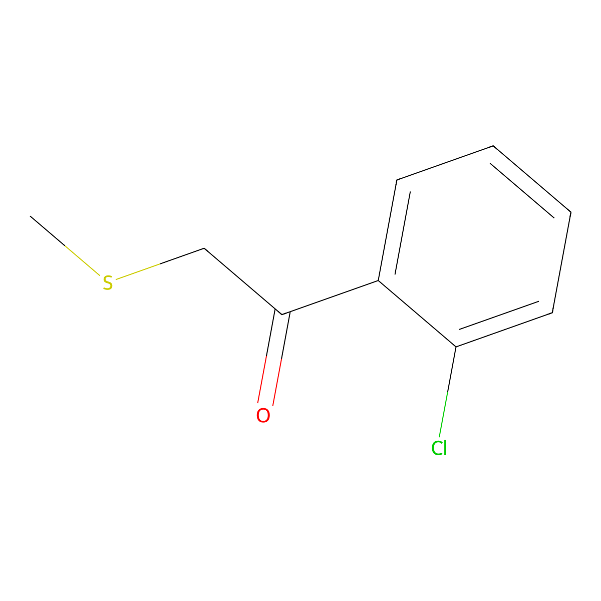 1-(2-Chlorophenyl)-2-(methylsulfanyl)ethan-1-one molecular structure, CAS 1178411-26-1