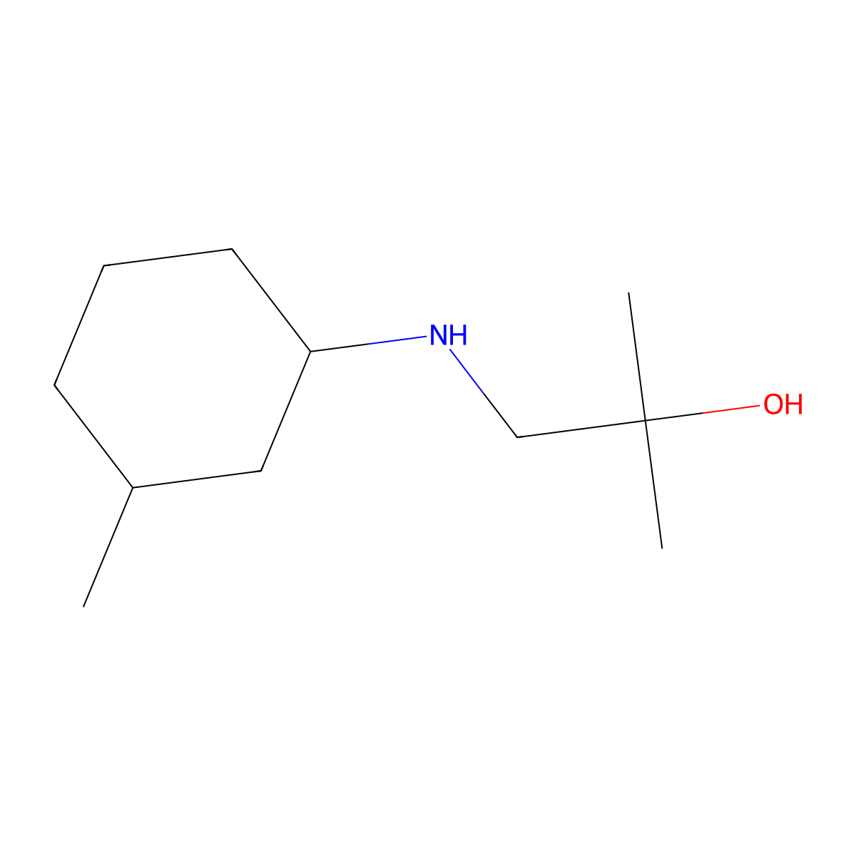 2-Methyl-1-[(3-methylcyclohexyl)amino]propan-2-ol molecular structure, CAS 1178413-03-0