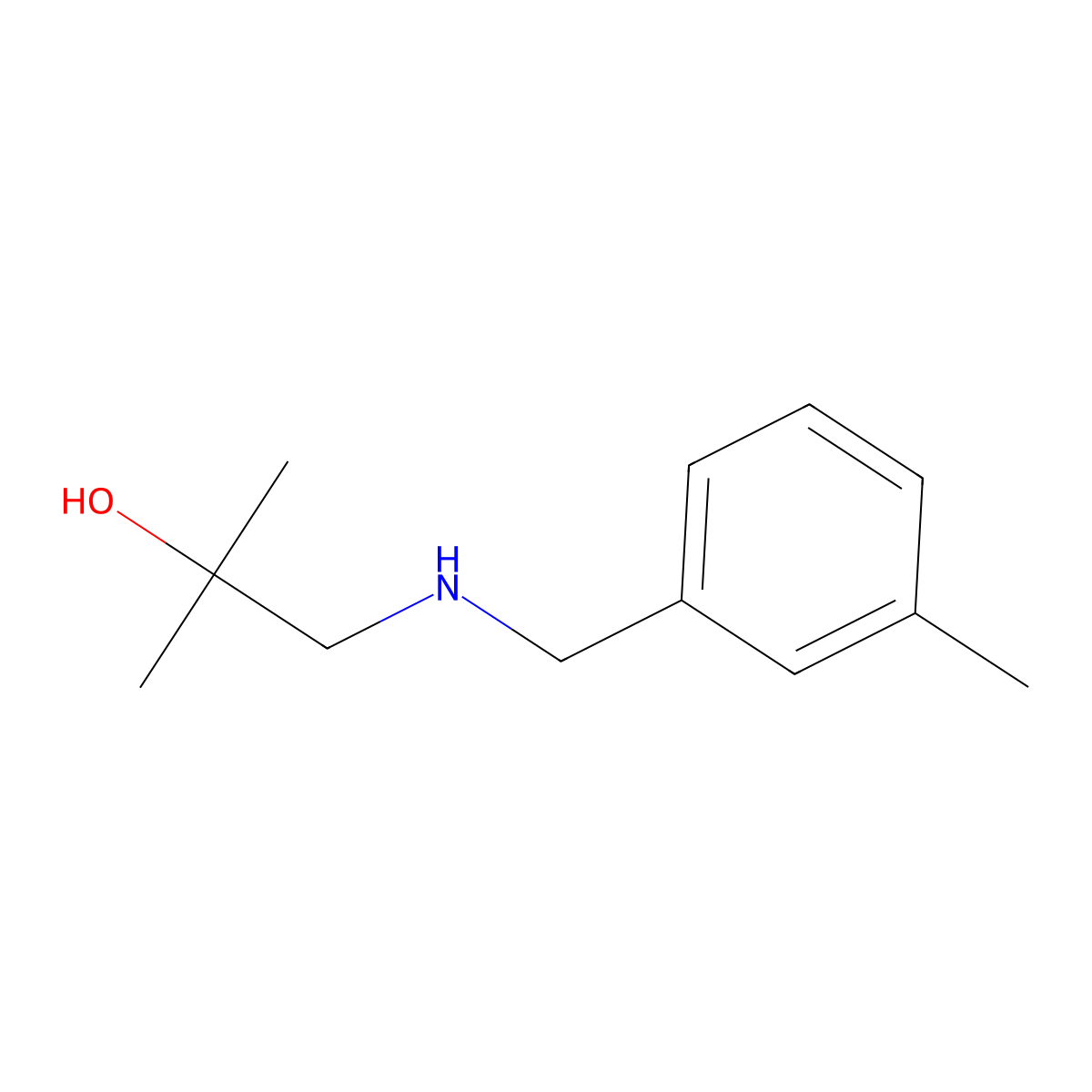 2-Methyl-1-{[(3-methylphenyl)methyl]amino}propan-2-ol molecular structure, CAS 1178416-15-3