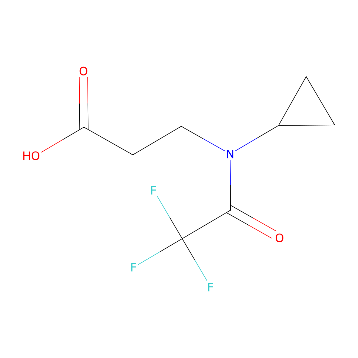 3-(n-Cyclopropyl-2,2,2-trifluoroacetamido)propanoic acid molecular structure, CAS 1178418-17-1