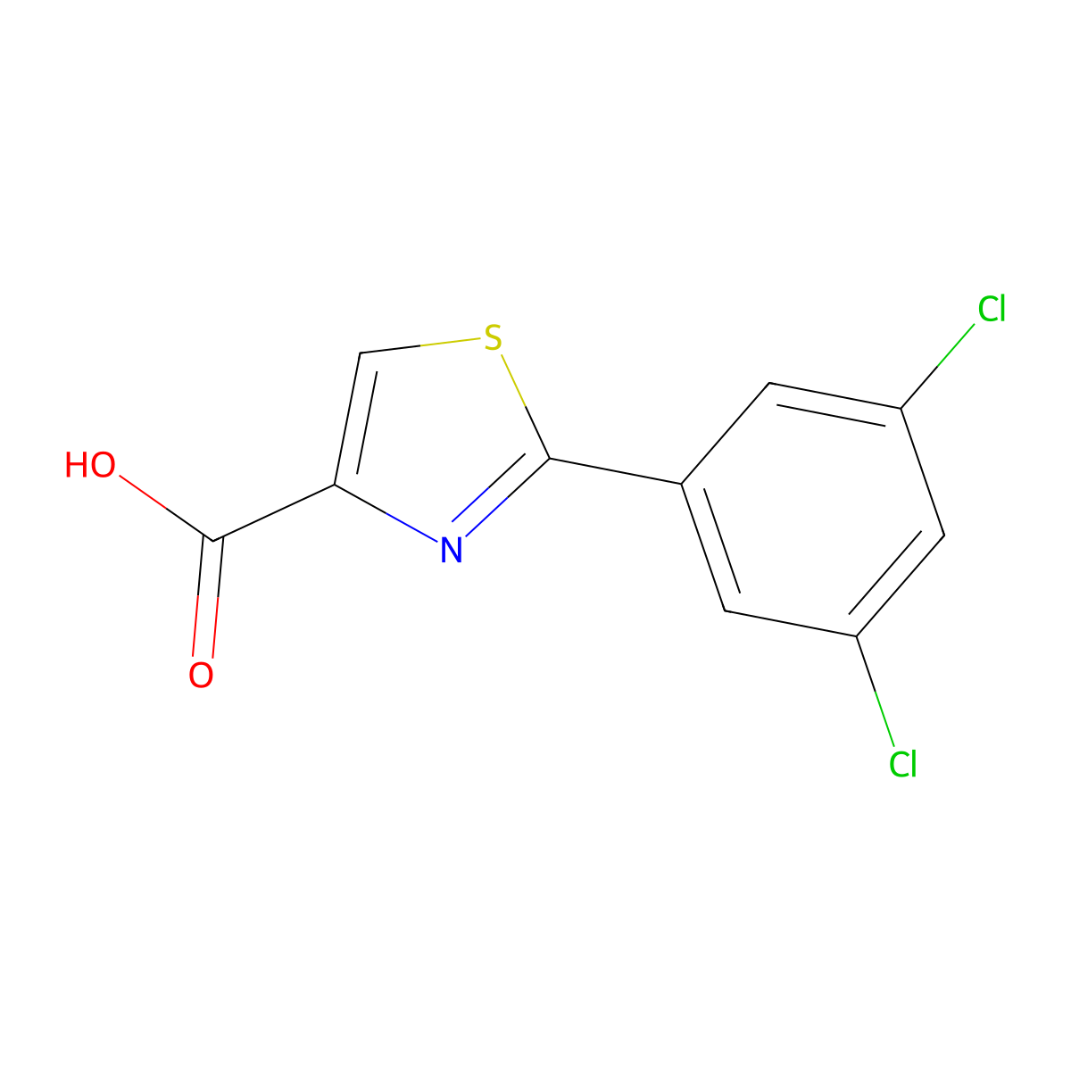 2-(3,5-Dichlorophenyl)thiazole-4-carboxylic acid molecular structure, CAS 1178420-52-4