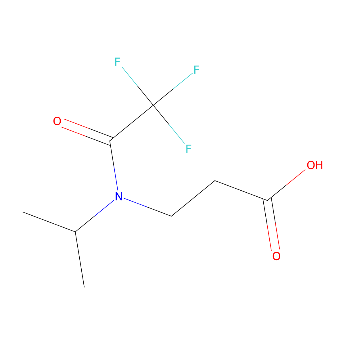 3-(2,2,2-Trifluoro-n-isopropylacetamido)propanoic acid molecular structure, CAS 1178427-96-7