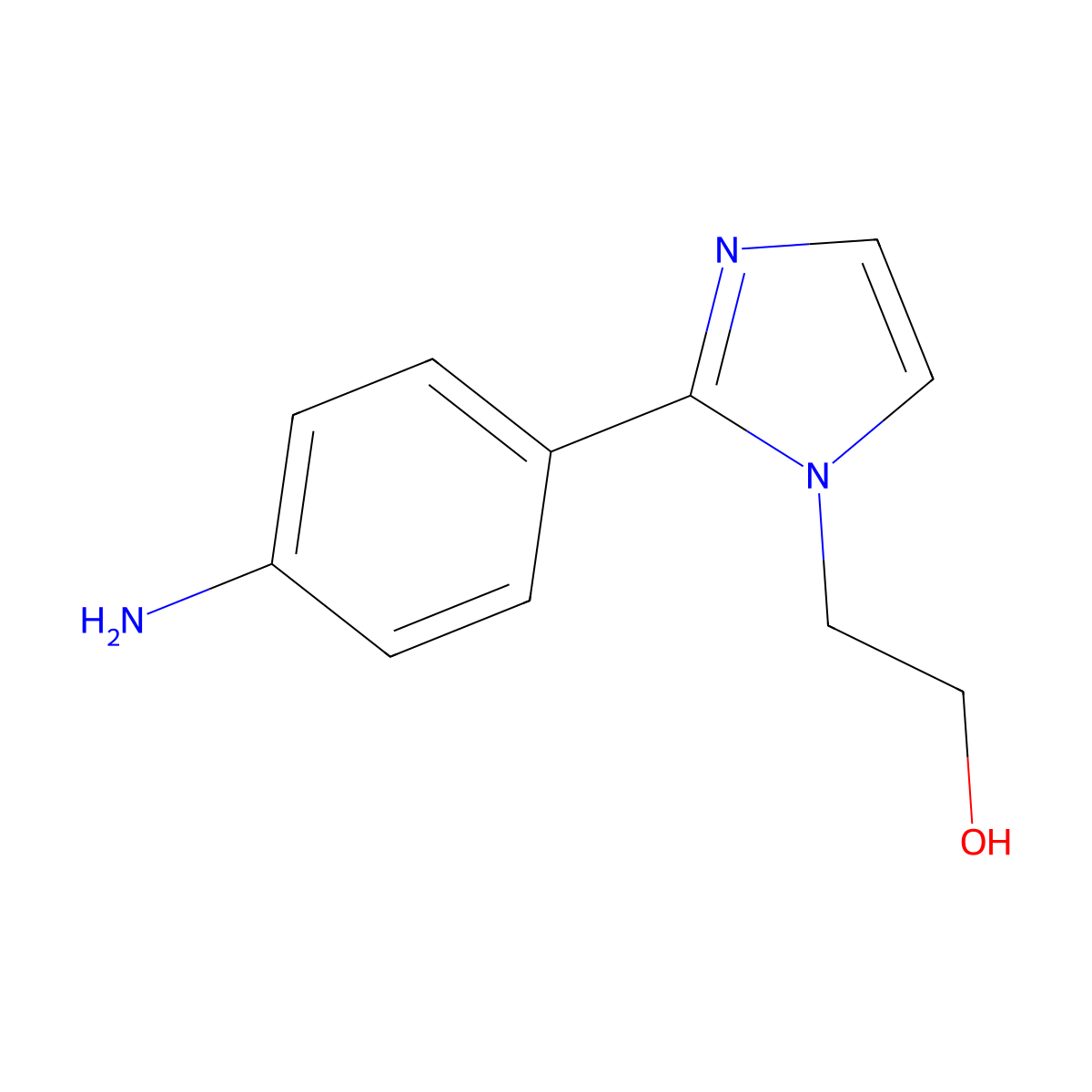 2-(2-(4-Aminophenyl)-1h-imidazol-1-yl)ethan-1-ol molecular structure, CAS 1178429-16-7