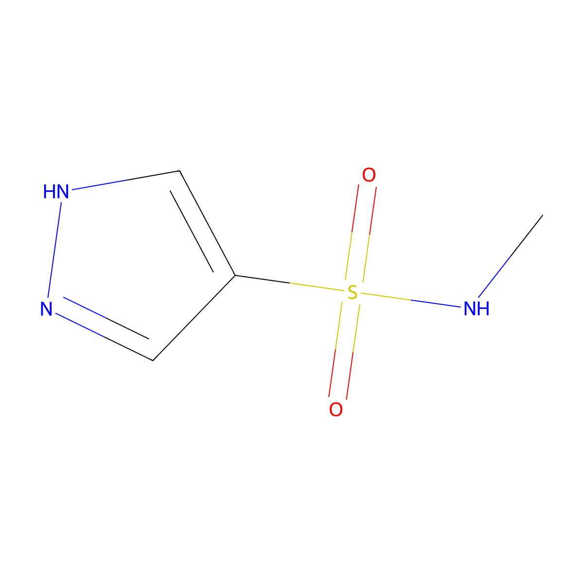 N-methyl-1H-pyrazole-4-sulfonamide molecular structure, CAS 1178430-81-3