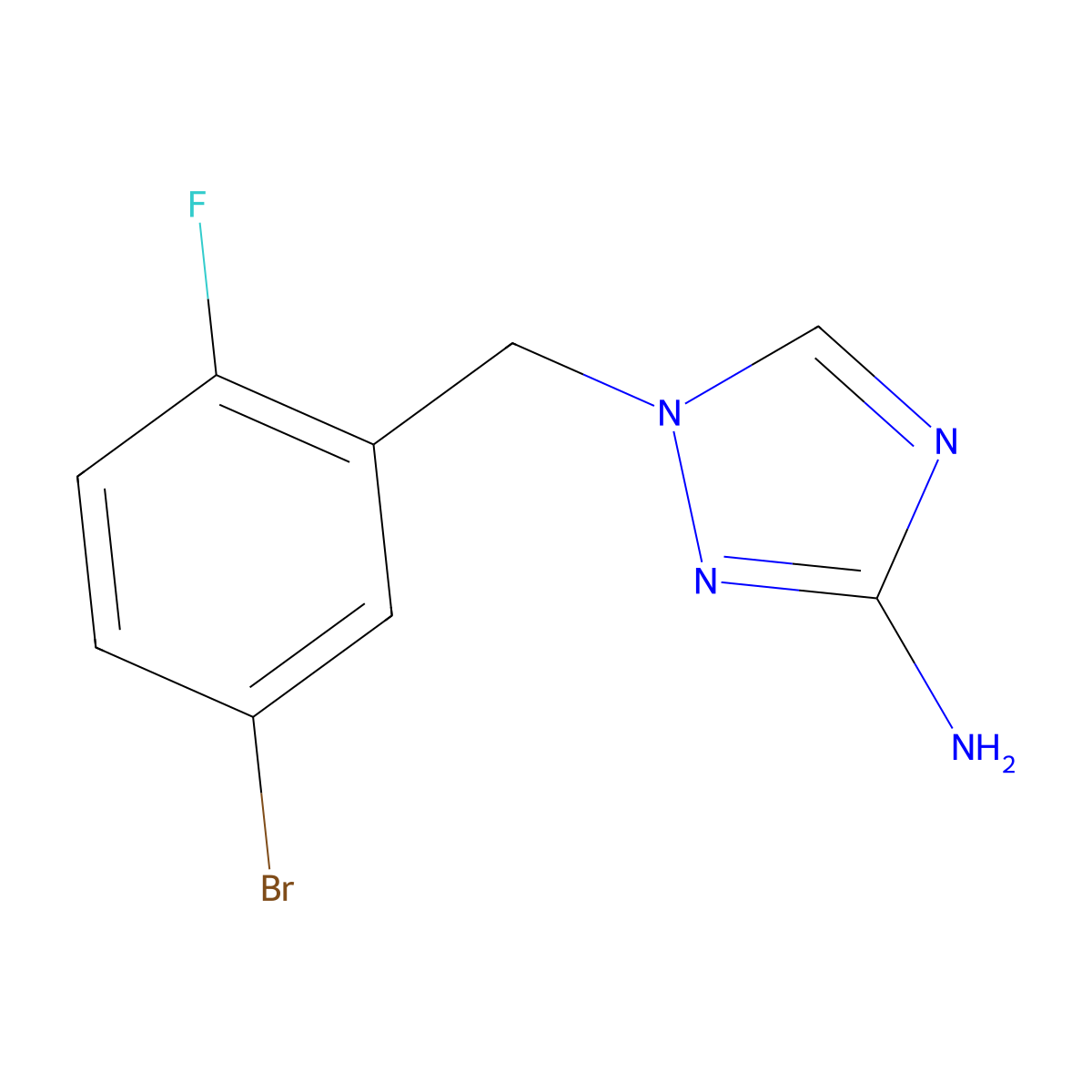 1-(5-Bromo-2-fluorobenzyl)-1h-1,2,4-triazol-3-amine molecular structure, CAS 1178431-07-6