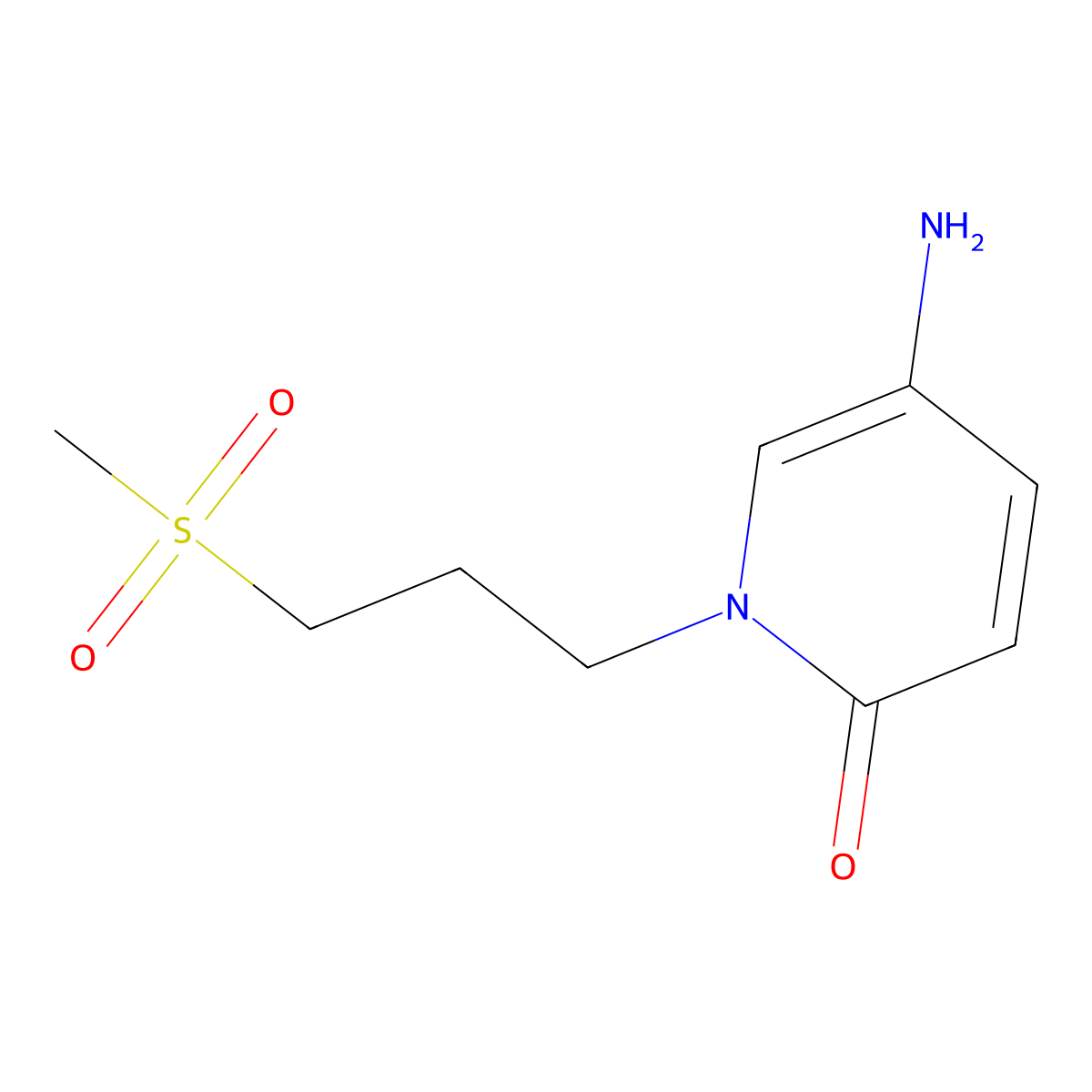 5-Amino-1-(3-(methylsulfonyl)propyl)pyridin-2(1h)-one molecular structure, CAS 1178431-19-0