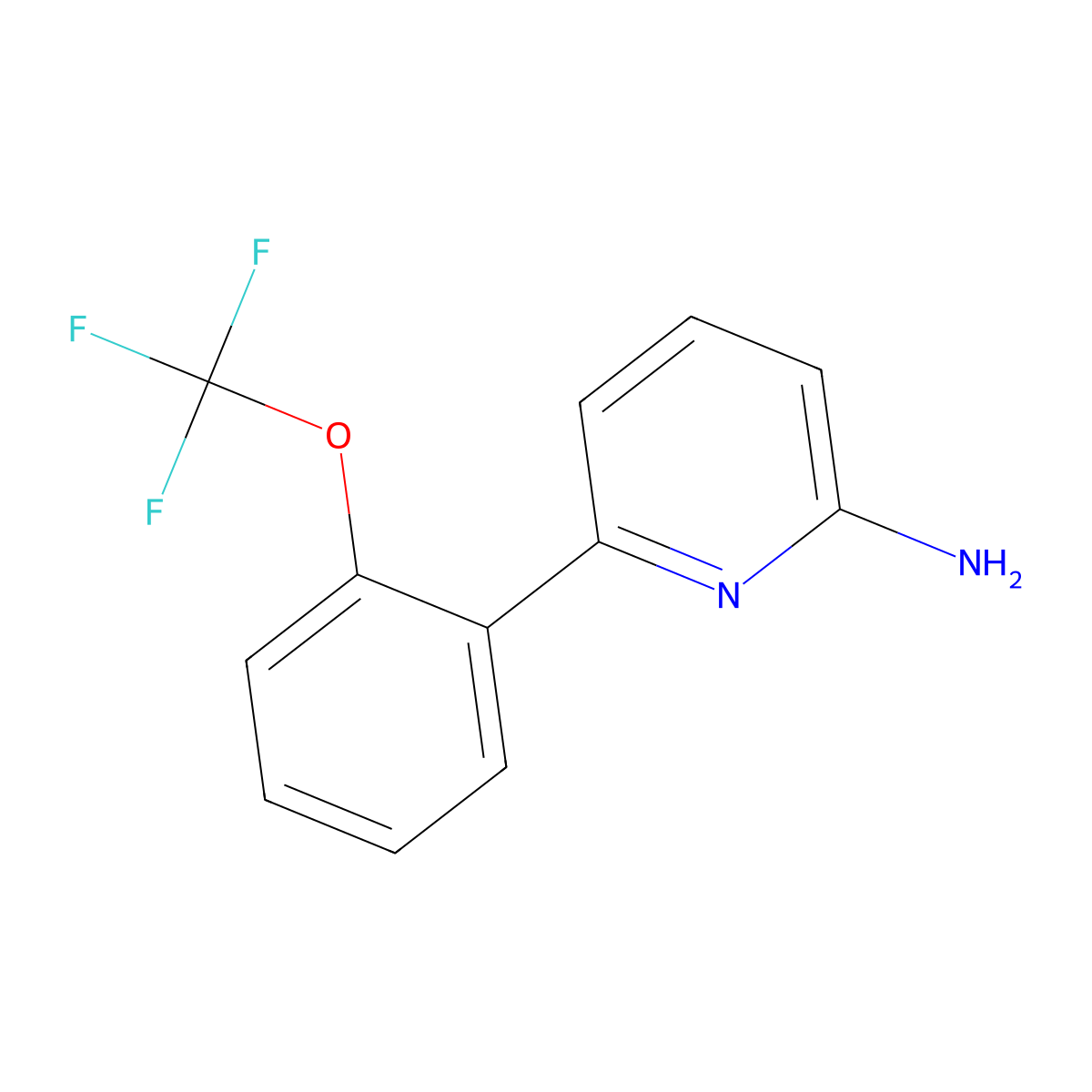 2-Amino-6-(2-(trifluoromethoxy)phenyl)pyridine molecular structure, CAS 1178432-80-8