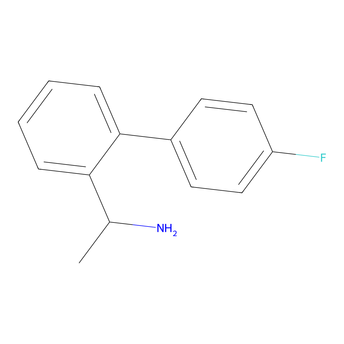 1-[2-(4-Fluorophenyl)phenyl]ethan-1-amine molecular structure, CAS 1178433-22-1