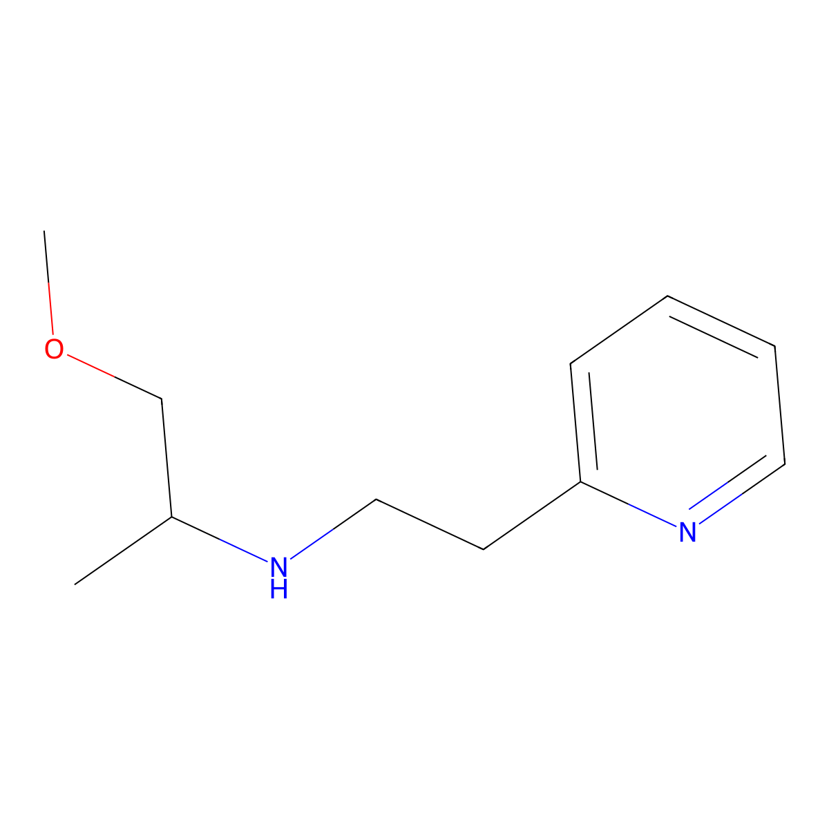 (1-Methoxypropan-2-yl)[2-(pyridin-2-yl)ethyl]amine molecular structure, CAS 1178433-83-4