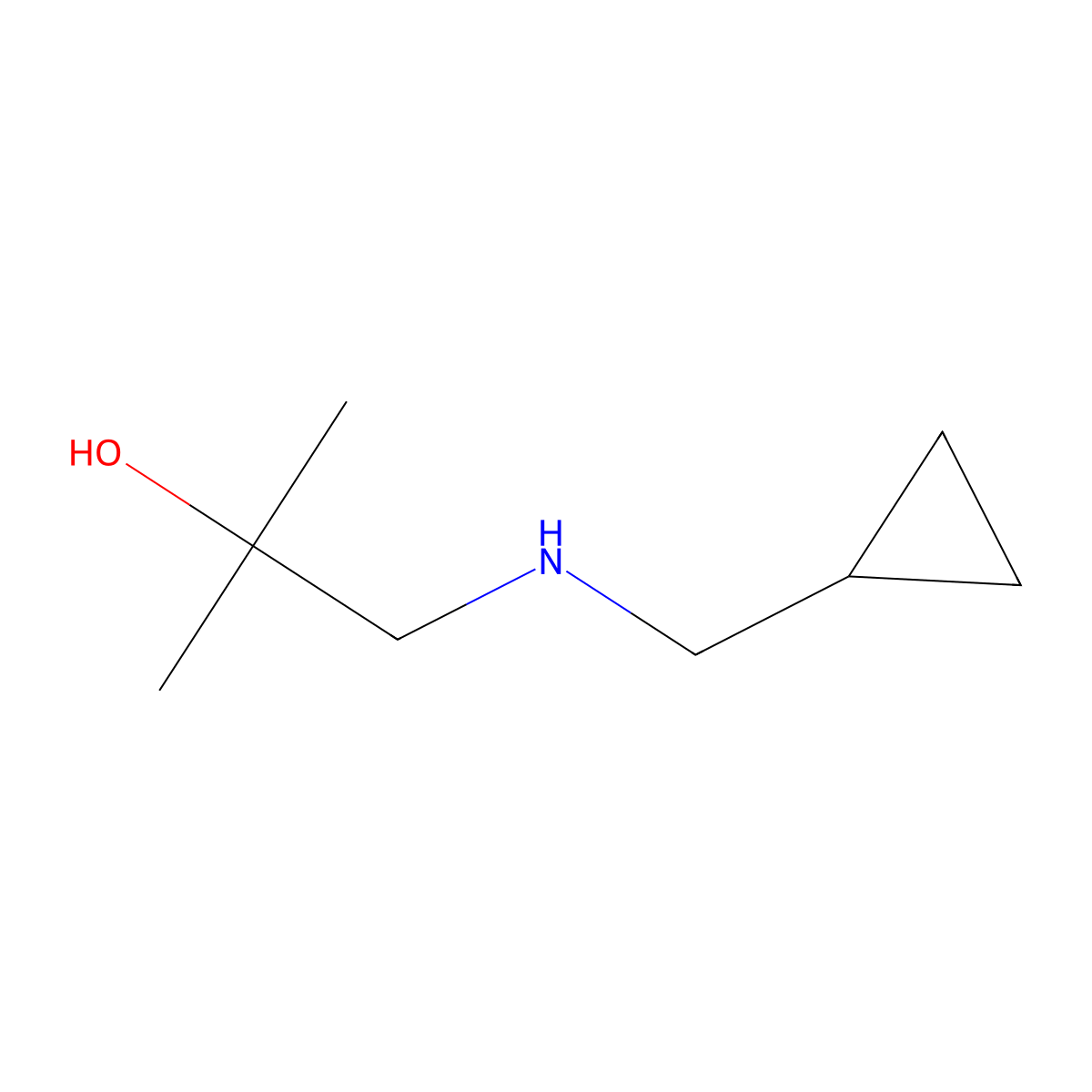 1-[(Cyclopropylmethyl)amino]-2-methylpropan-2-ol molecular structure, CAS 1178438-03-3