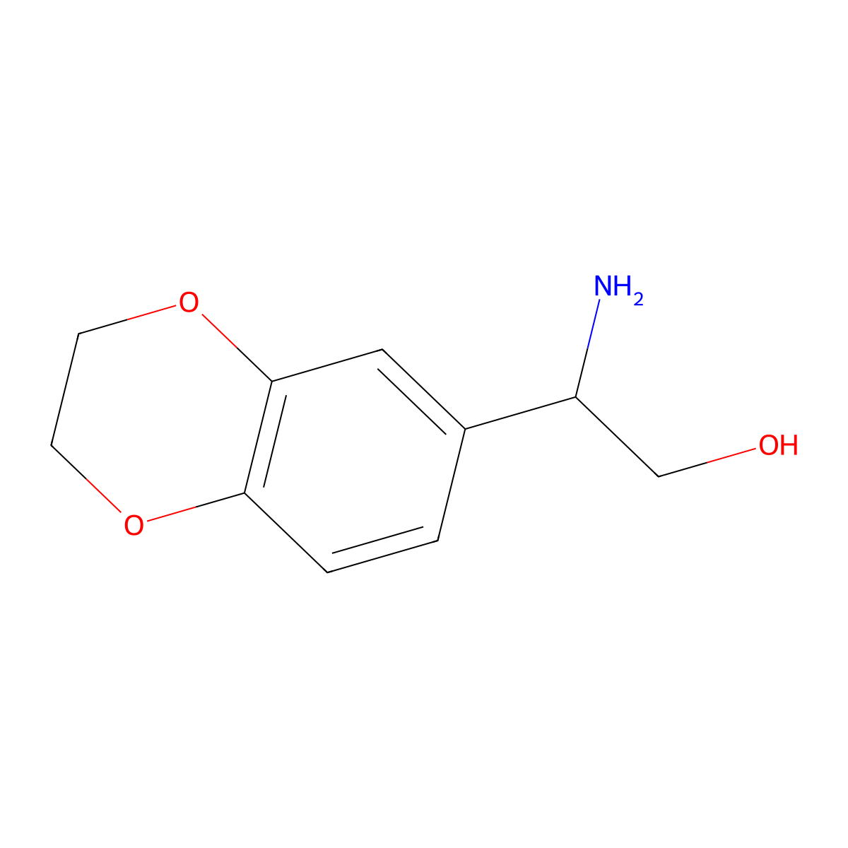 2-(2H,3H-Benzo[3,4-E]1,4-dioxin-6-YL)-2-aminoethan-1-OL molecular structure, CAS 1178439-27-4