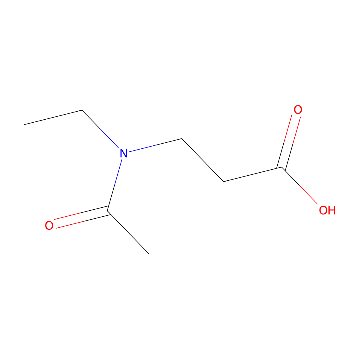 3-(N-ethylacetamido)propanoic acid molecular structure, CAS 1178439-32-1