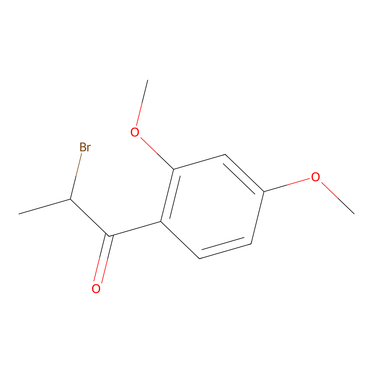 2-Bromo-1-(2,4-dimethoxyphenyl)propan-1-one molecular structure, CAS 117844-88-9