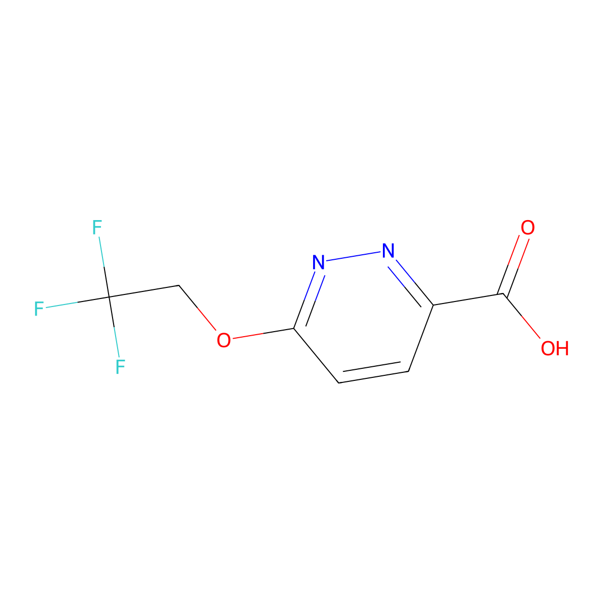 6-(2,2,2-Trifluoroethoxy)pyridazine-3-carboxylic acid molecular structure, CAS 1178449-40-5