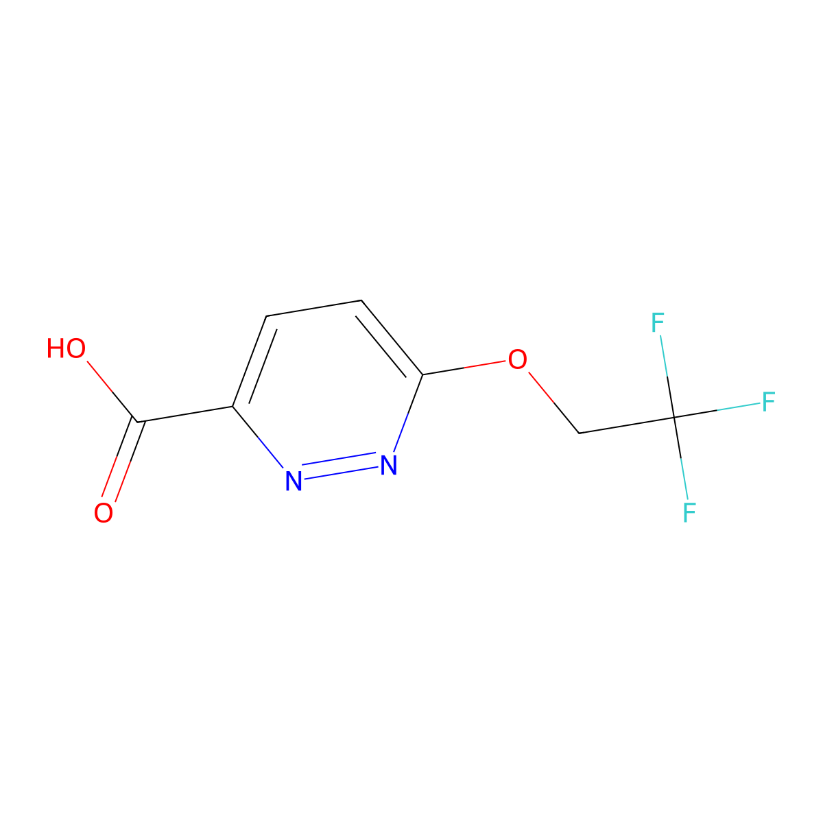 6-(2,2,2-Trifluoroethoxy)pyridazine-3-carboxylic acid molecular structure, CAS 1178449-40-5
