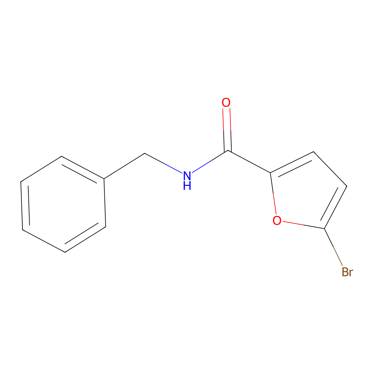 N-benzyl-5-bromofuran-2-carboxamide molecular structure, CAS 117845-23-5