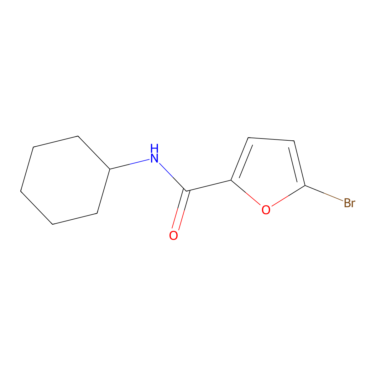 5-Bromo-N-cyclohexyl-2-furamide molecular structure, CAS 117845-24-6