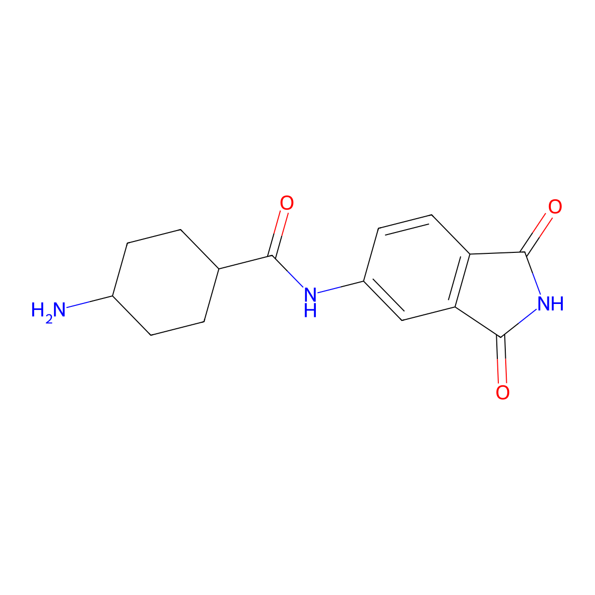 4-Amino-N-(1,3-dioxo-2,3-dihydro-1H-isoindol-5-yl)cyclohexane-1-carboxamide molecular structure, CAS 1178456-03-5