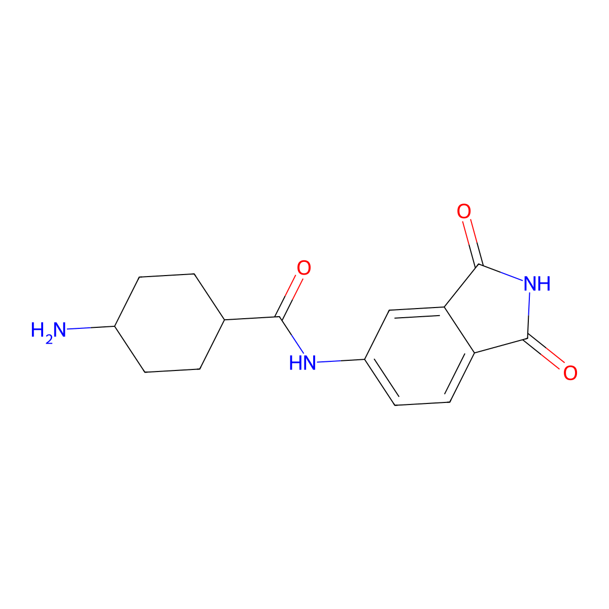 4-Amino-N-(1,3-dioxo-2,3-dihydro-1H-isoindol-5-yl)cyclohexane-1-carboxamide molecular structure, CAS 1178456-03-5