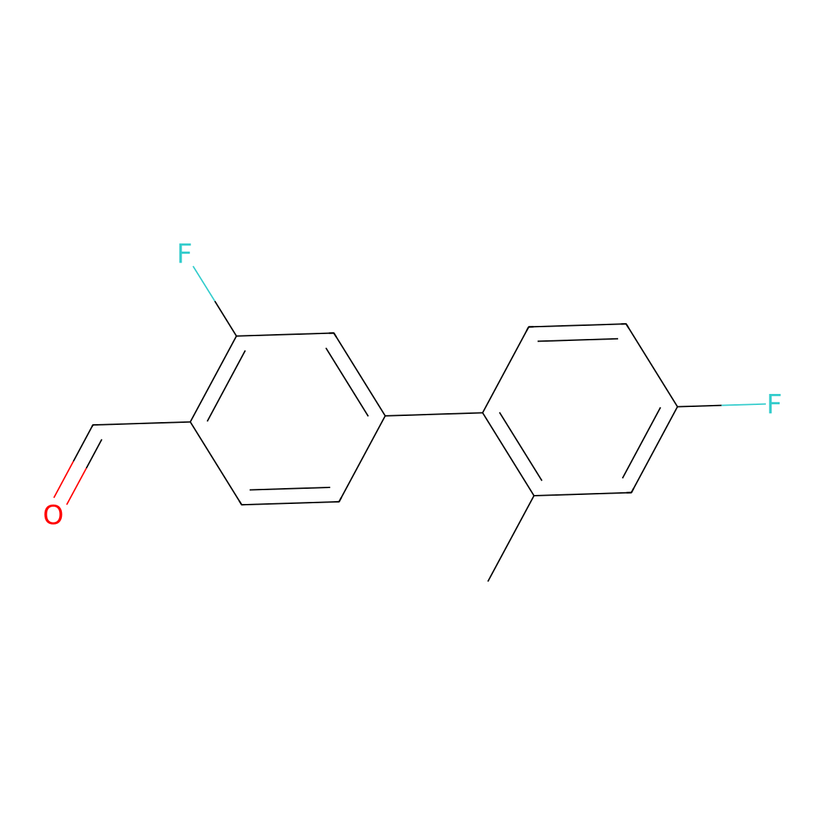 2-Fluoro-4-(4-fluoro-2-methylphenyl)benzaldehyde molecular structure, CAS 1178459-51-2