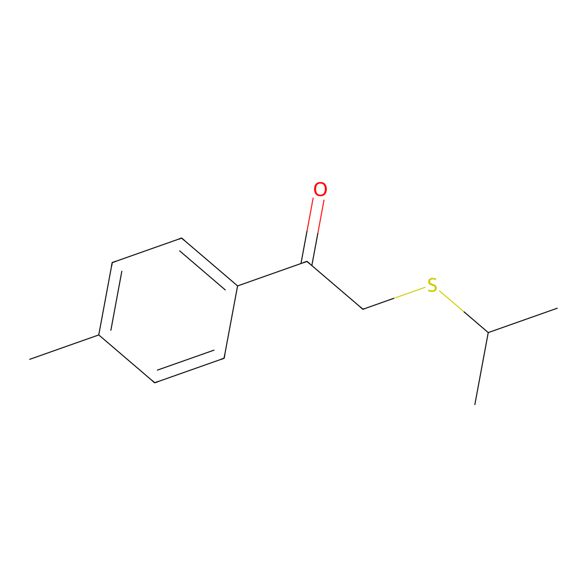 2-(Isopropylthio)-1-(p-tolyl)ethan-1-one molecular structure, CAS 1178459-65-8