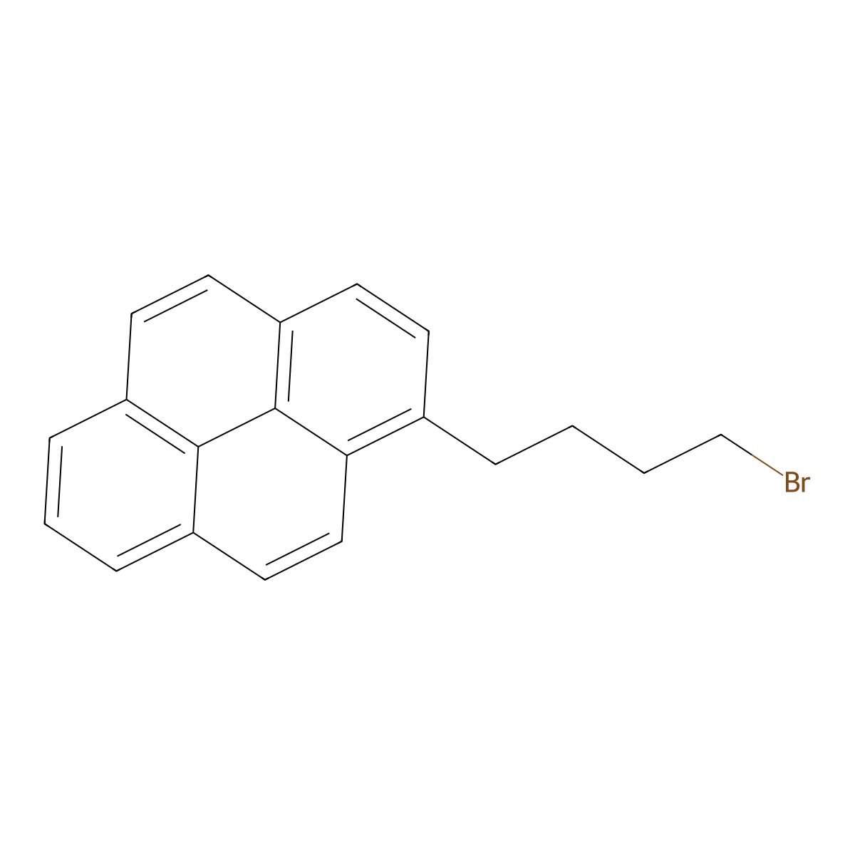 Pyrene, 1-(4-bromobutyl)- molecular structure, CAS 117846-05-6