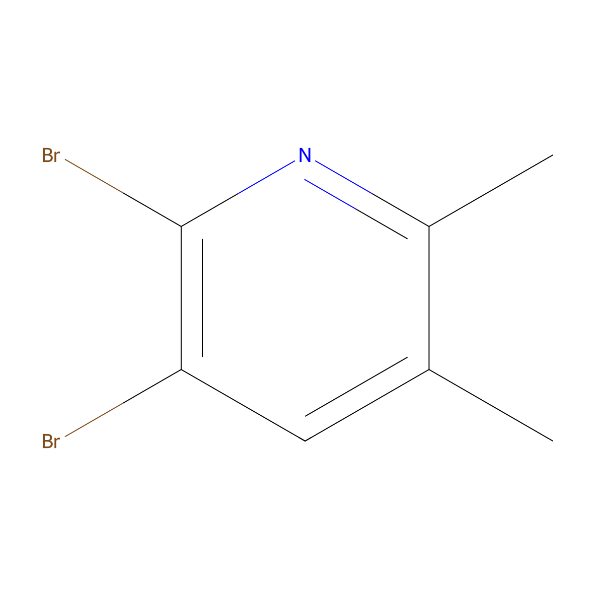 2,3-Dibromo-5,6-dimethylpyridine molecular structure, CAS 117846-56-7