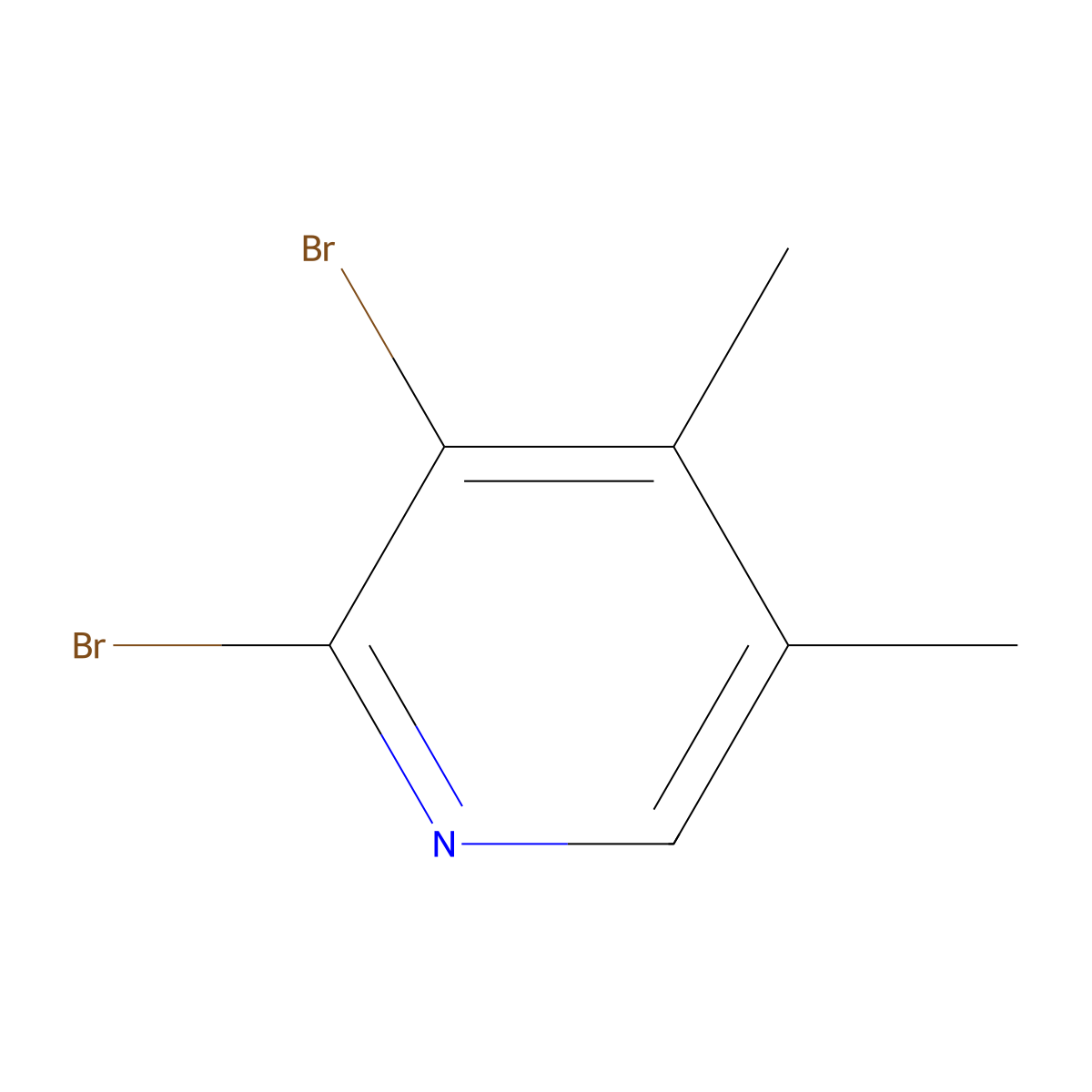 2,3-Dibromo-4,5-dimethylpyridine molecular structure, CAS 117846-57-8