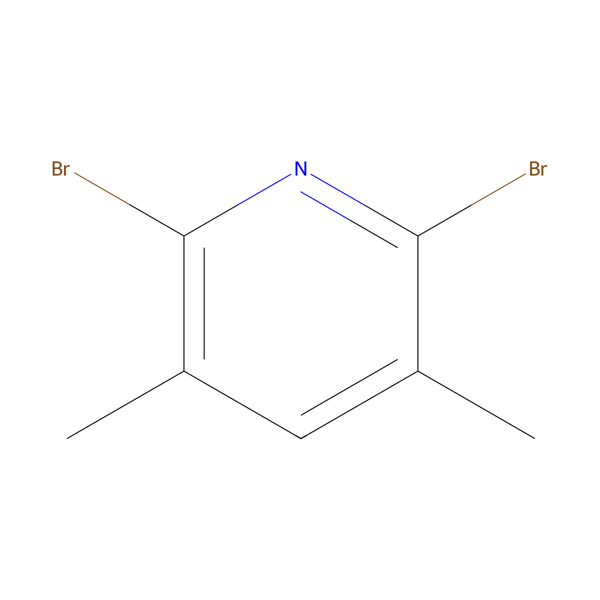 2,6-Dibromo-3,5-dimethylpyridine molecular structure, CAS 117846-58-9