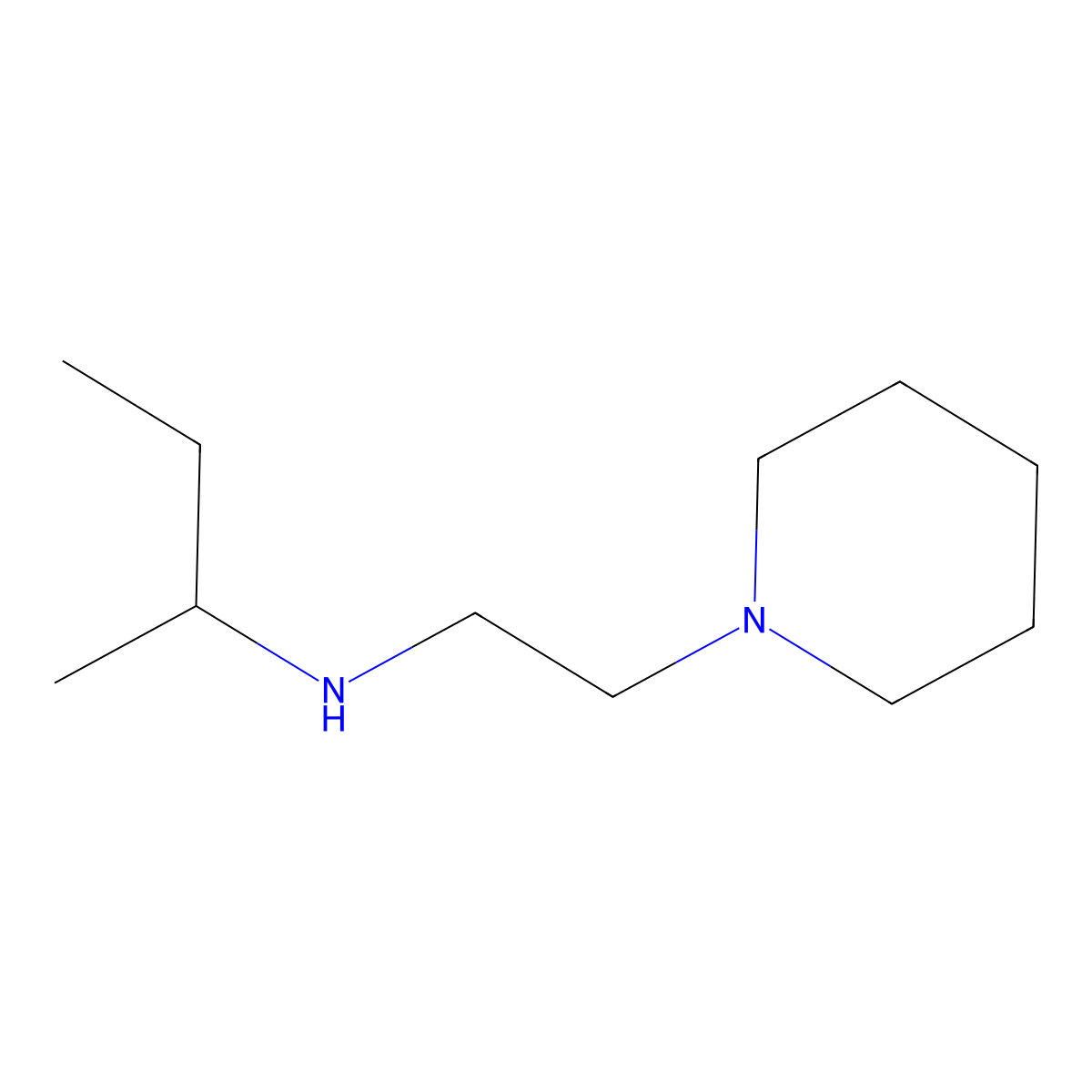 (Butan-2-yl)[2-(piperidin-1-yl)ethyl]amine molecular structure, CAS 1178460-98-4