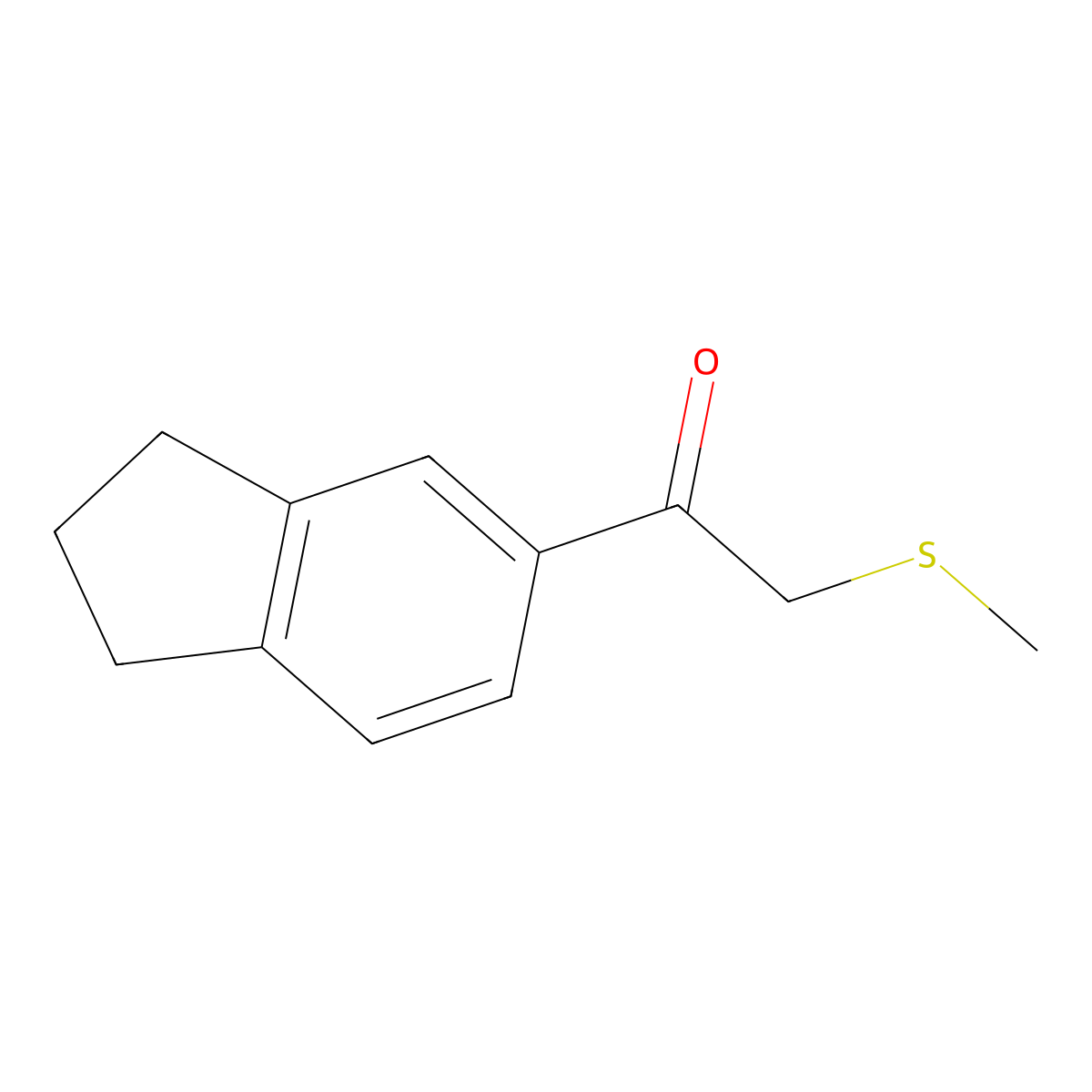 1-(2,3-Dihydro-1H-inden-5-YL)-2-(methylsulfanyl)ethan-1-one molecular structure, CAS 1178464-41-9