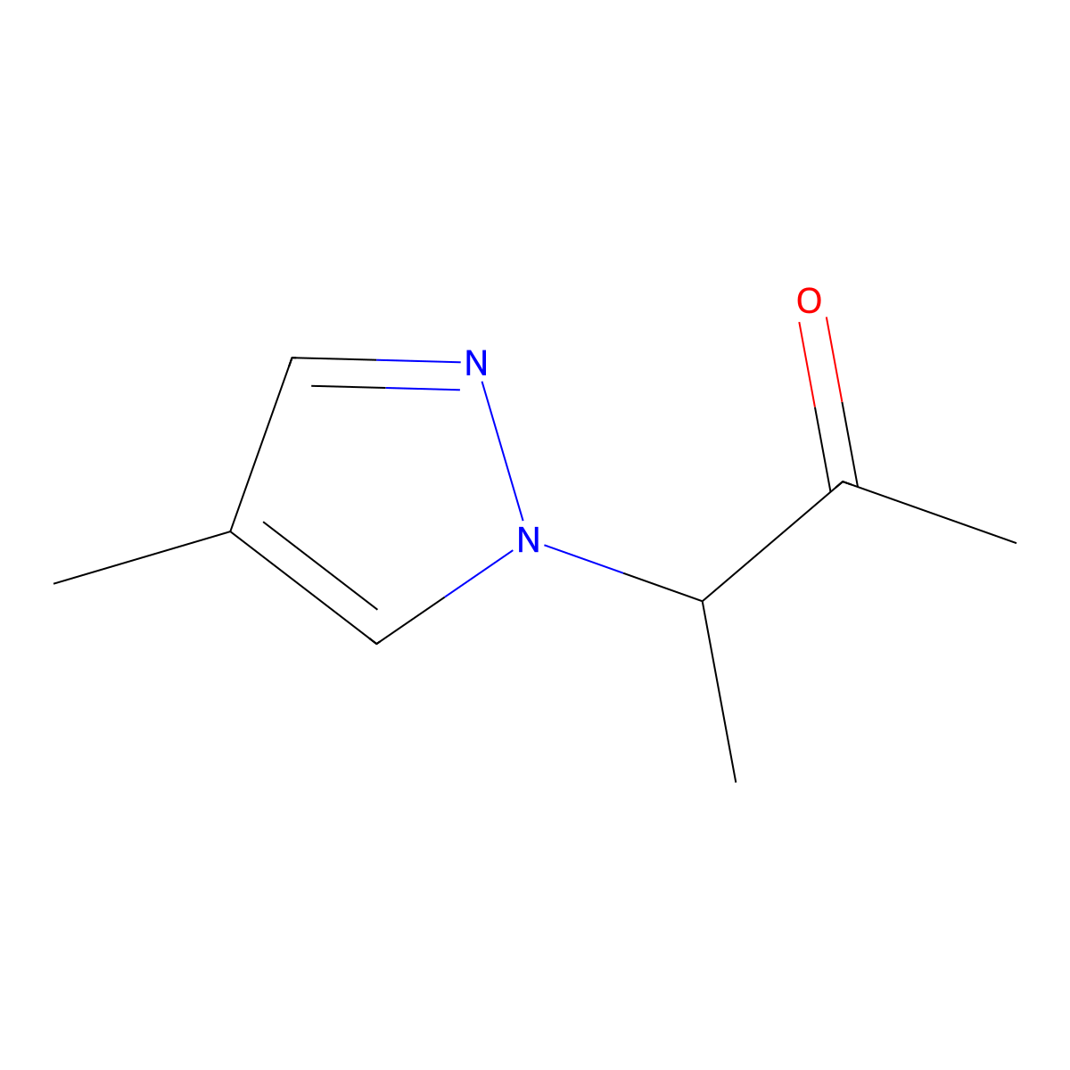 3-(4-Methyl-1h-pyrazol-1-yl)butan-2-one molecular structure, CAS 1178469-22-1