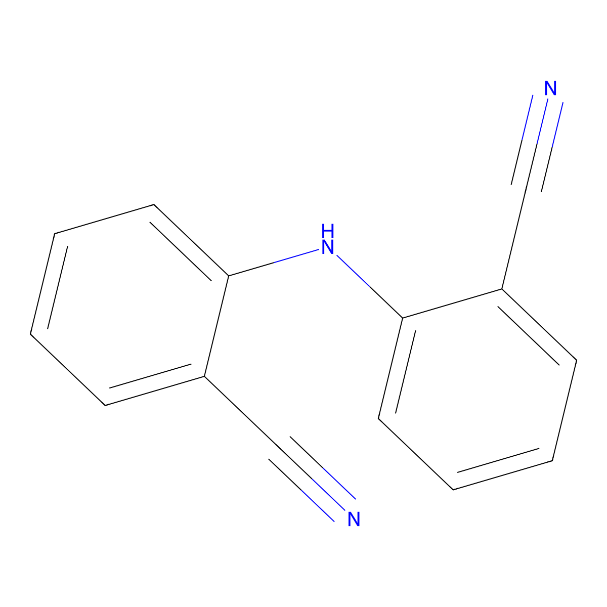 2,2'-Azanediyldibenzonitrile molecular structure, CAS 117847-15-1