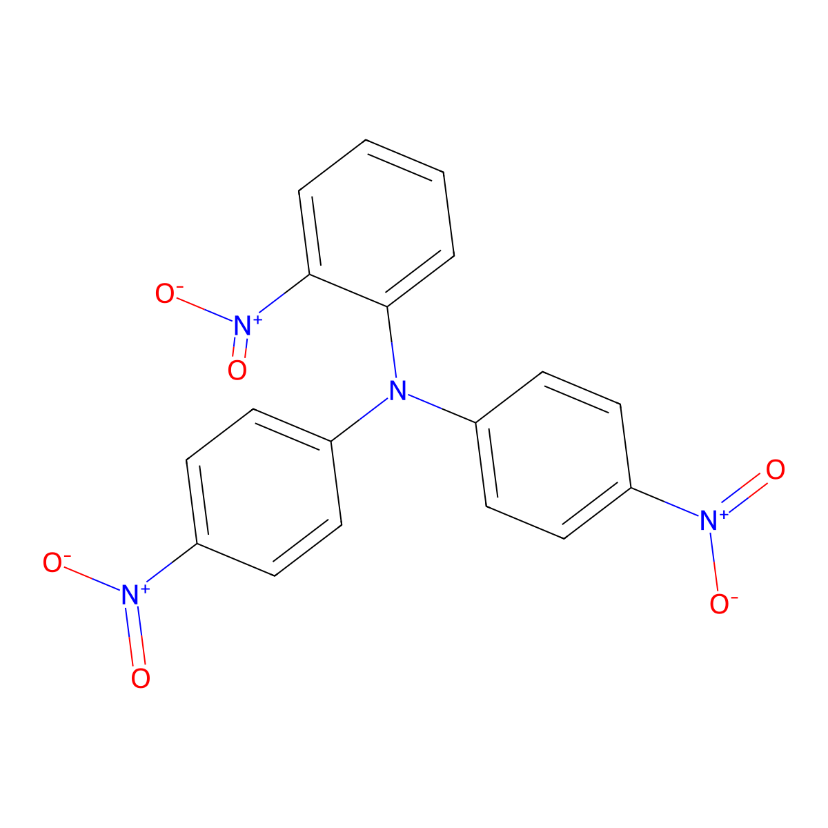 Bis-(4-nitrophenyl)-2-nitrophenylamine molecular structure, CAS 117847-23-1