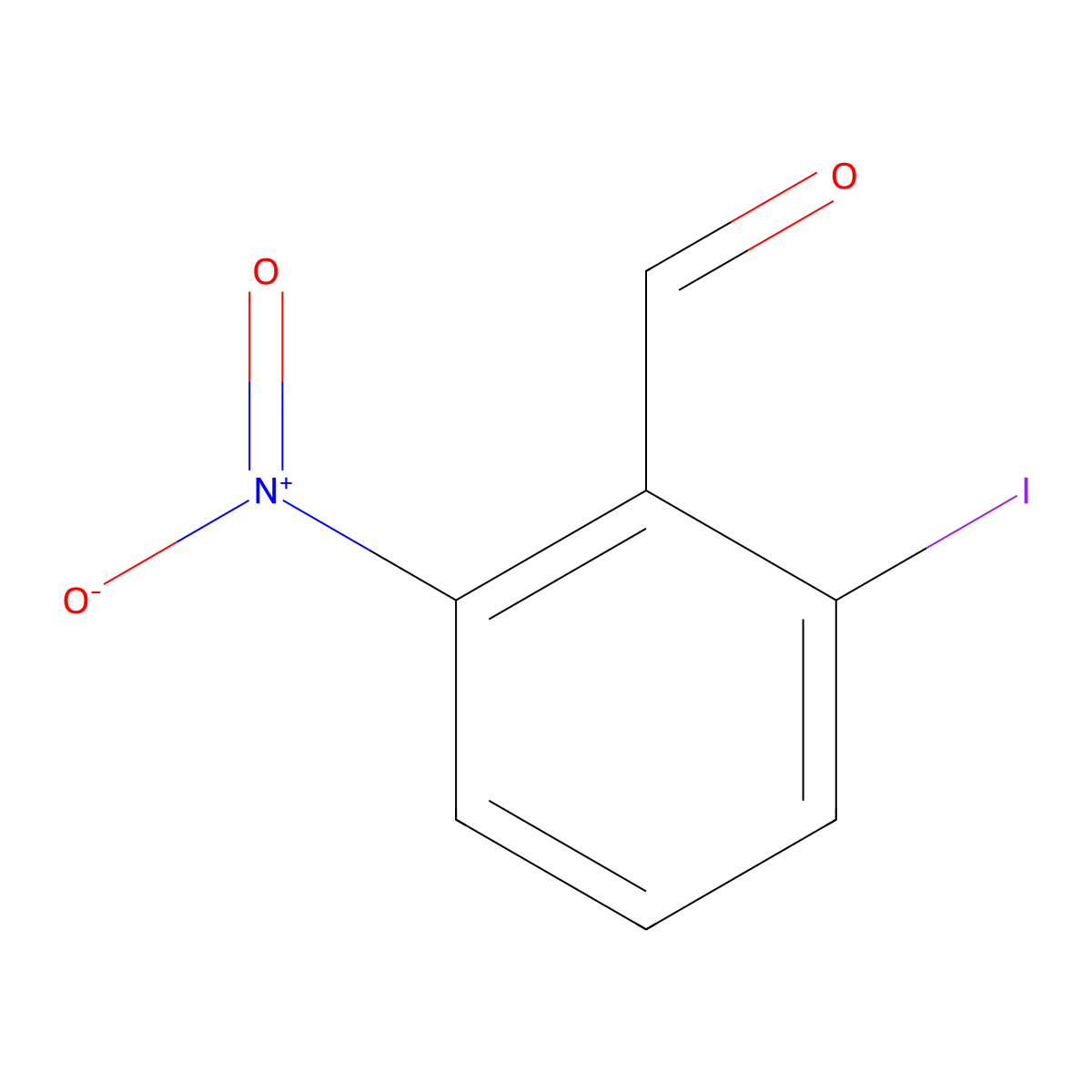 2-Iodo-6-nitrobenzaldehyde molecular structure, CAS 117847-41-3