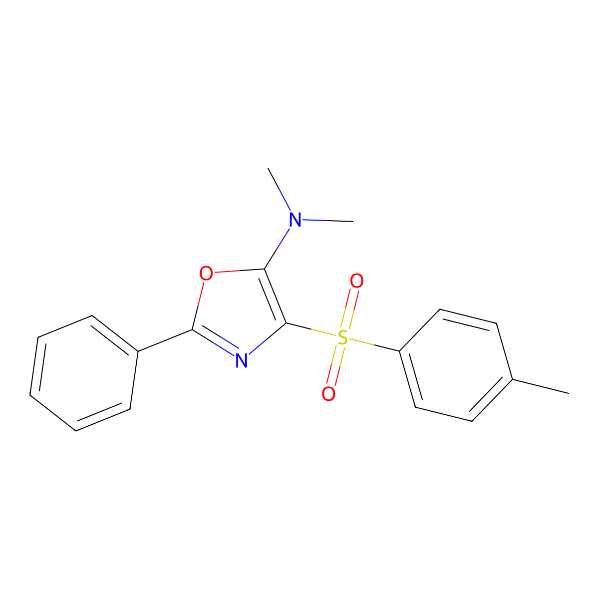 5-Oxazolamine, N,N-dimethyl-4-[(4-methylphenyl)sulfonyl]-2-phenyl- molecular structure, CAS 117847-47-9