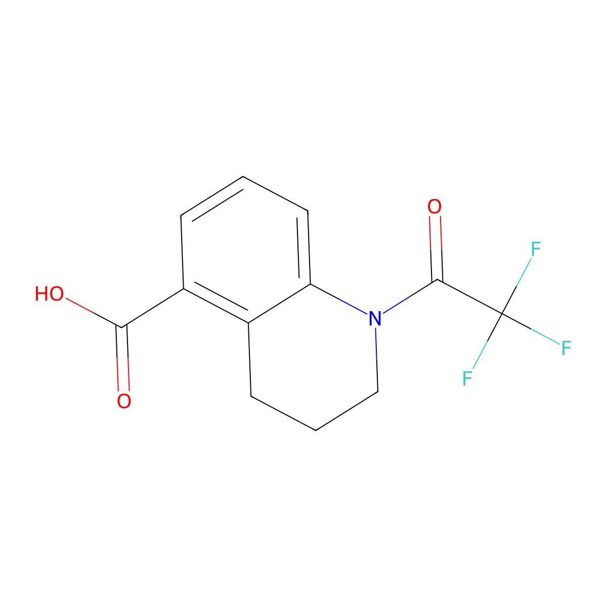 1-(Trifluoroacetyl)-1,2,3,4-tetrahydroquinoline-5-carboxylic acid molecular structure, CAS 1178474-74-2