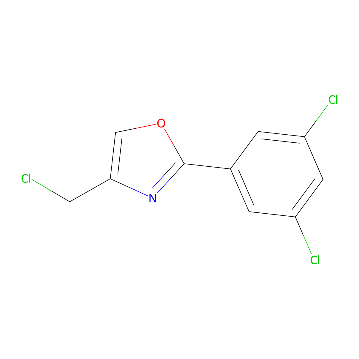4-(Chloromethyl)-2-(3,5-dichlorophenyl)-1,3-oxazole molecular structure, CAS 1178476-14-6