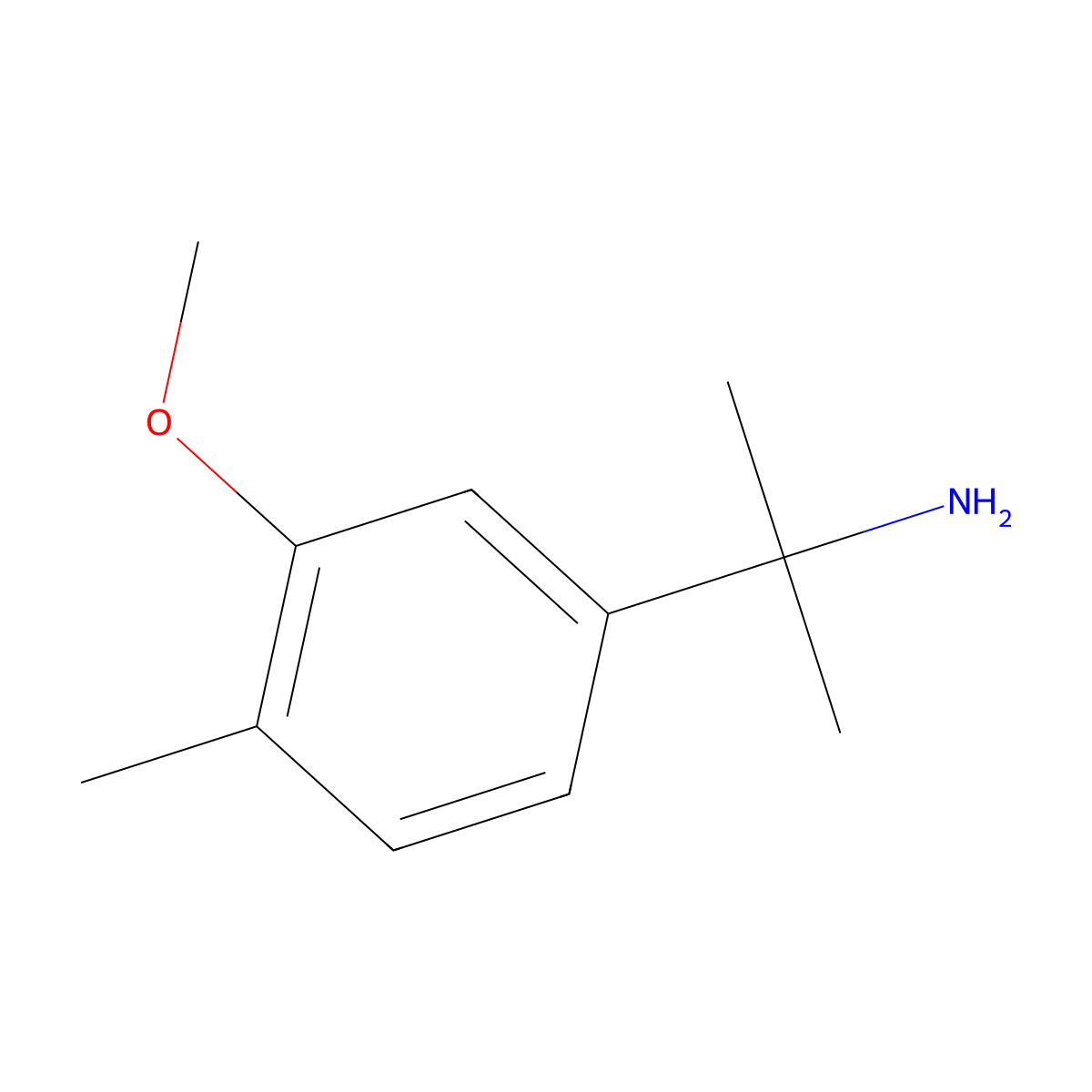 2-(3-Methoxy-4-methylphenyl)propan-2-amine molecular structure, CAS 1178479-16-7