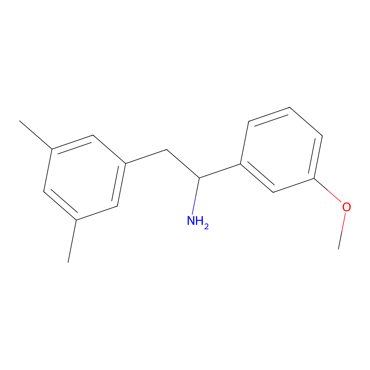 2-(3,5-Dimethylphenyl)-1-(3-methoxyphenyl)ethan-1-amine molecular structure, CAS 1178482-91-1