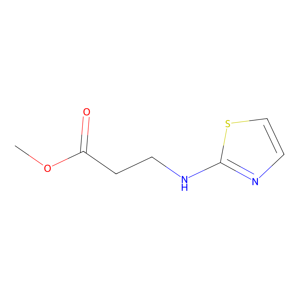 Methyl 3-[(1,3-thiazol-2-yl)amino]propanoate molecular structure, CAS 1178483-65-2