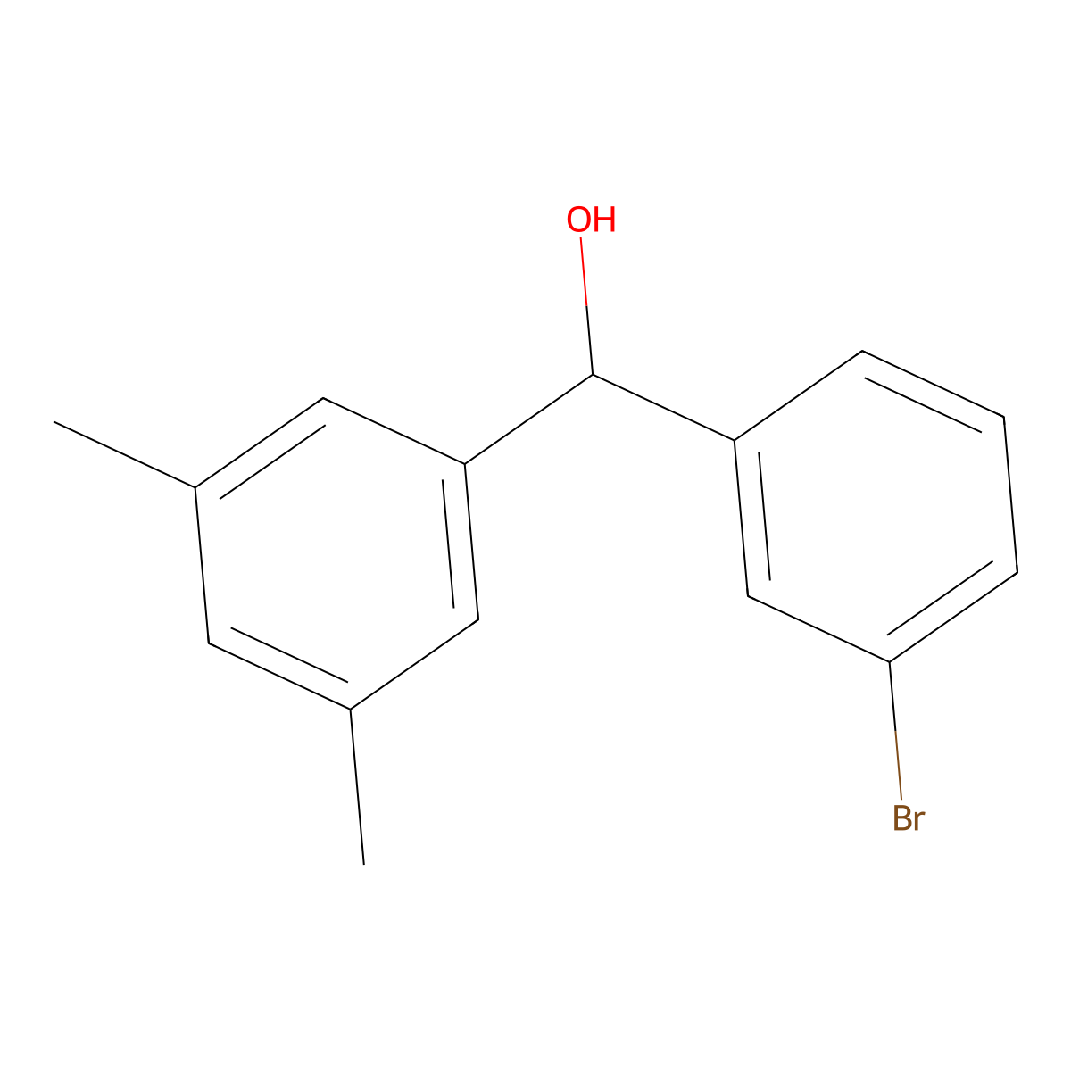(3-Bromophenyl)(3,5-dimethylphenyl)methanol molecular structure, CAS 1178484-59-7