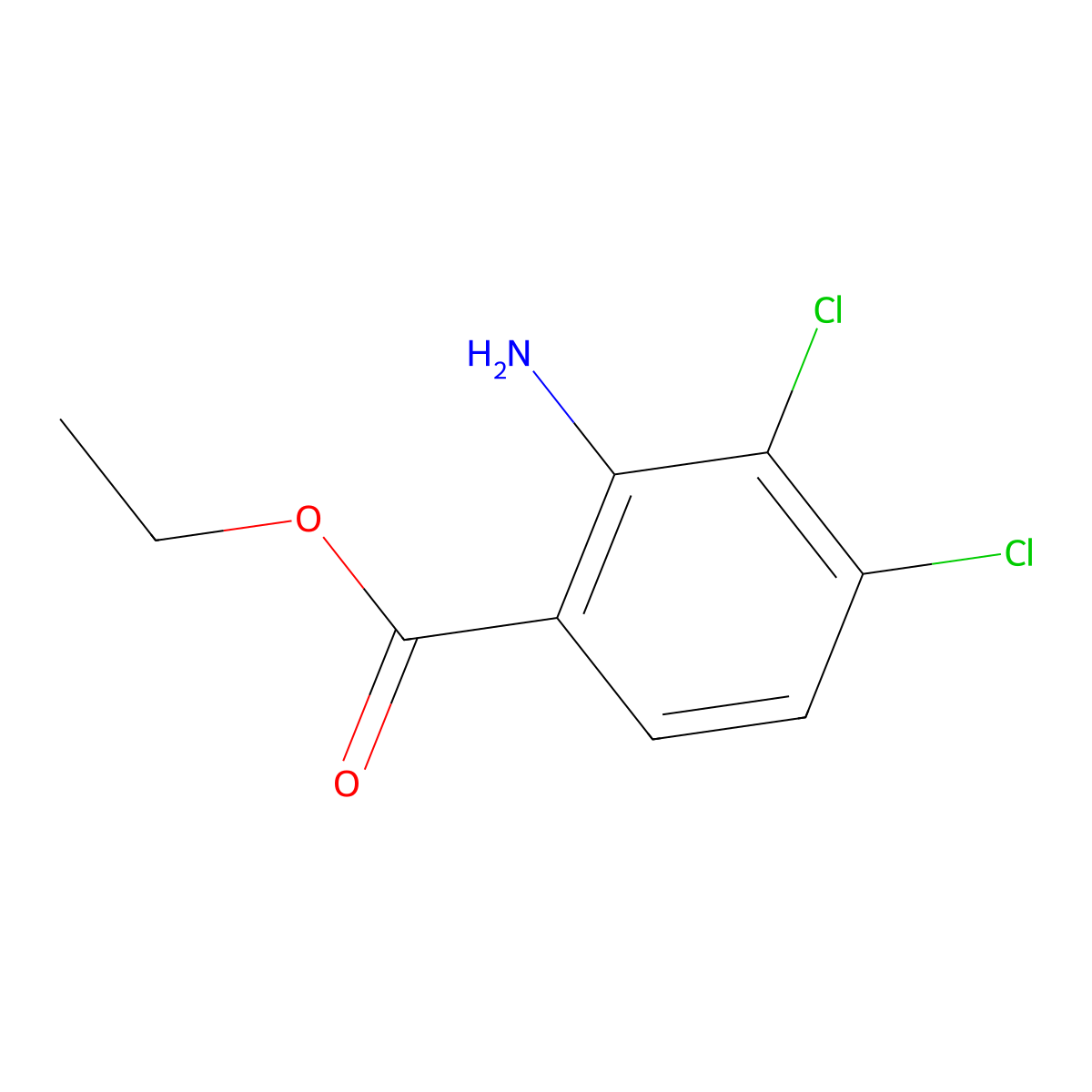Ethyl 2-amino-3,4-dichlorobenzoate molecular structure, CAS 1178486-27-5