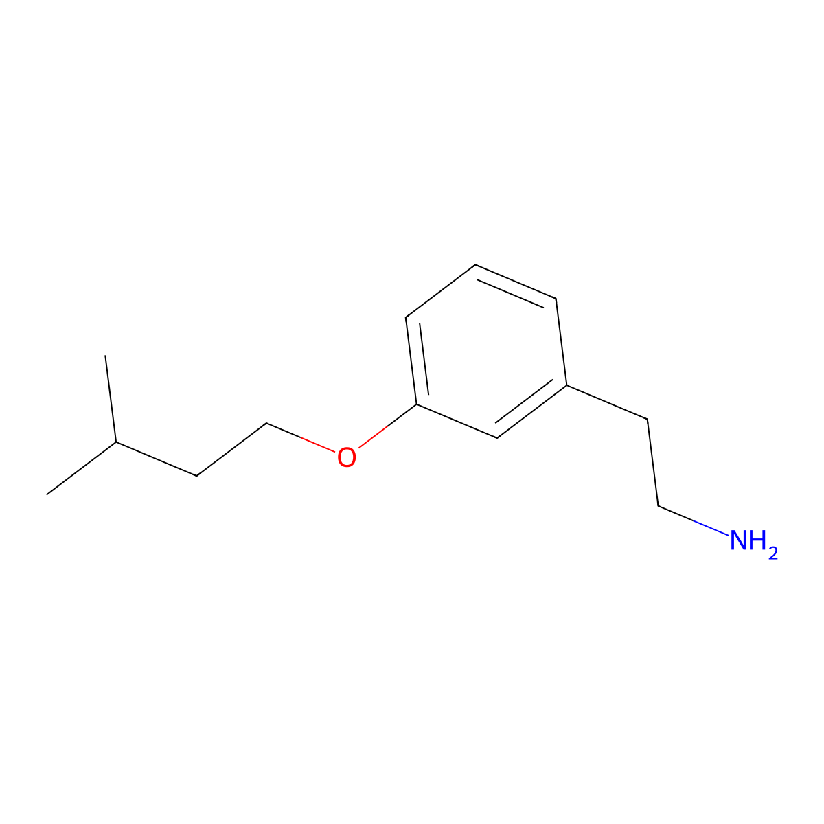 2-[3-(3-Methylbutoxy)phenyl]ethanamine molecular structure, CAS 1178489-28-5