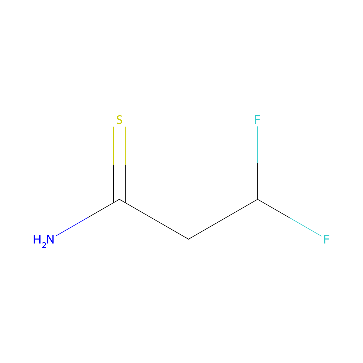 3,3-Difluoropropanethioamide molecular structure, CAS 1178490-19-1