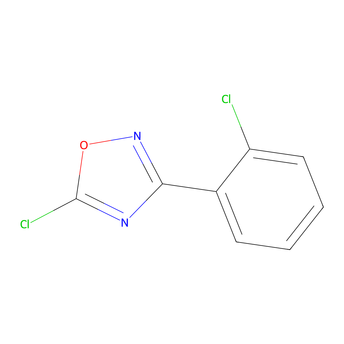 5-Chloro-3-(2-chlorophenyl)-1,2,4-oxadiazole molecular structure, CAS 1178490-41-9
