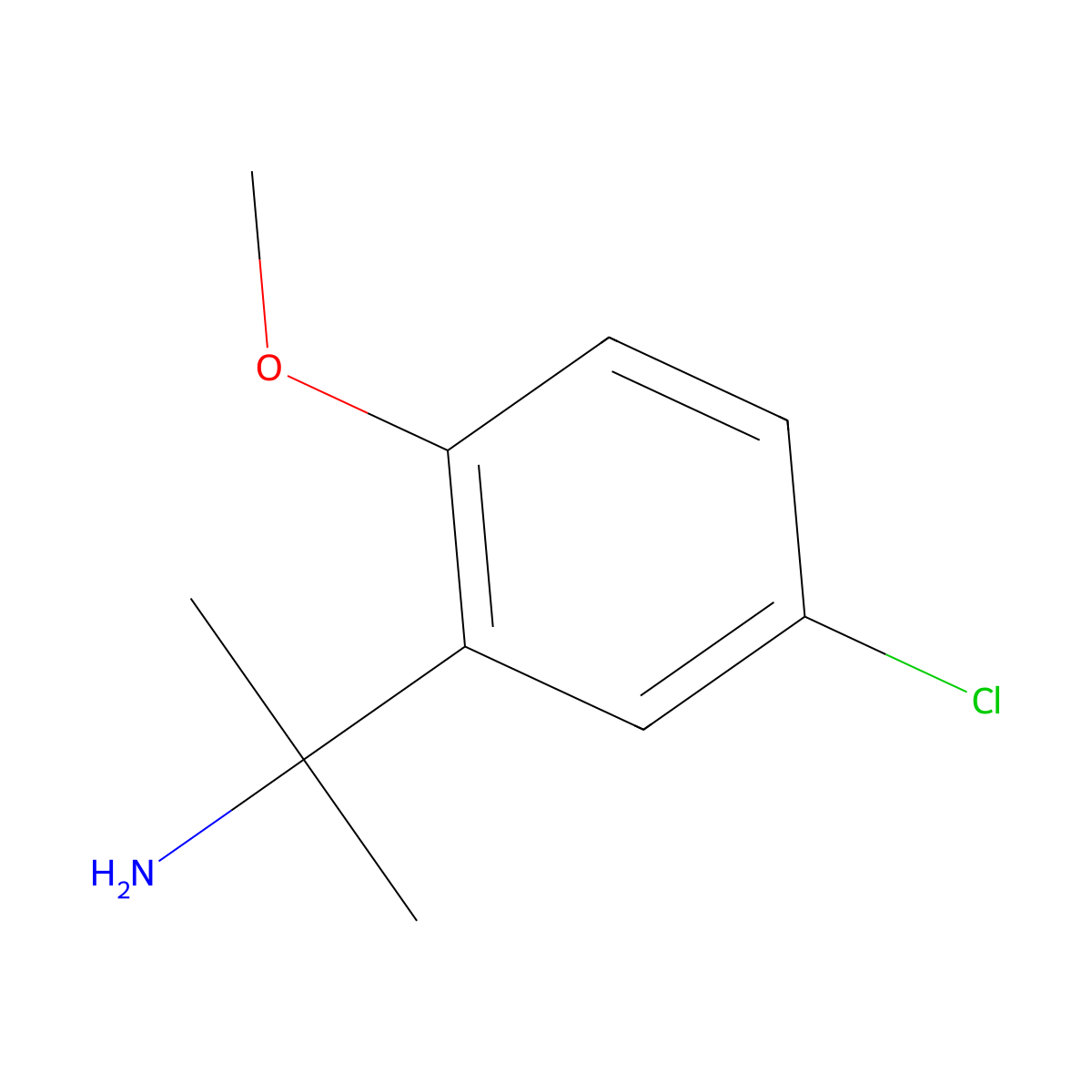 2-(5-Chloro-2-methoxyphenyl)propan-2-amine molecular structure, CAS 1178492-52-8