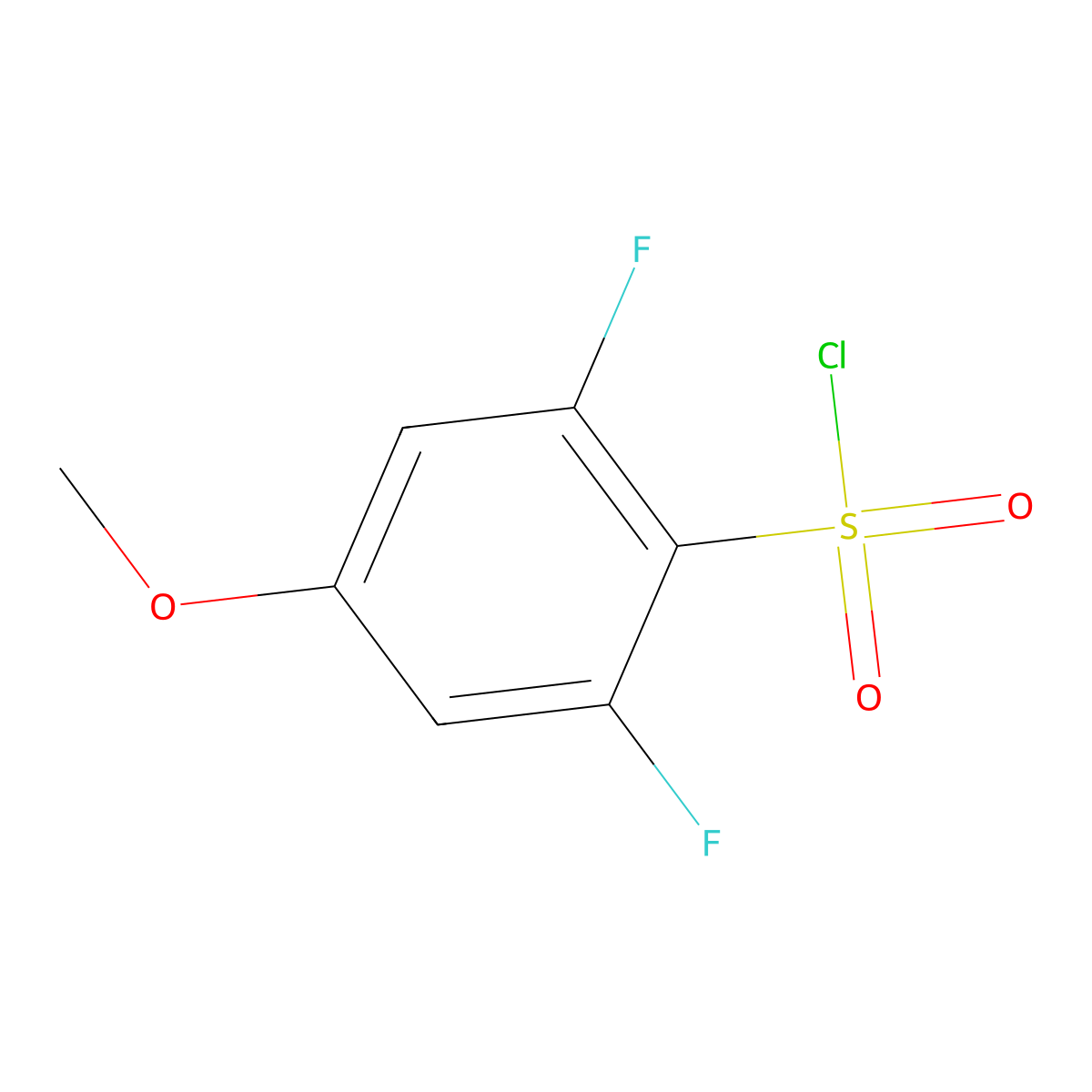 2,6-Difluoro-4-methoxybenzene-1-sulfonyl chloride molecular structure, CAS 1178498-86-6